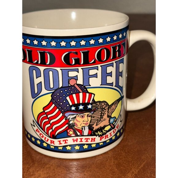 Set Of 2 Archives Coffee Mugs Bright & Early Old Glory Retro Patriotic Designs C - Picture 3 of 9